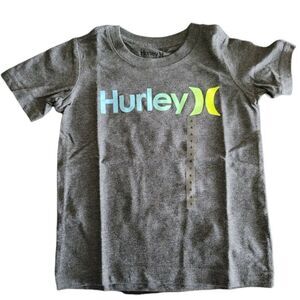 Hurley Logo One & Only Heather Gray Tee Size 4